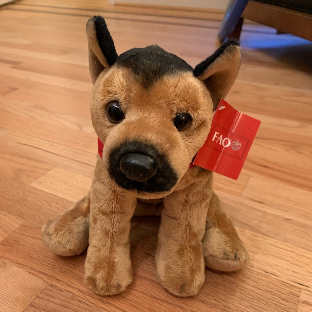 FAO Schwarz stuffed animal German Shepard